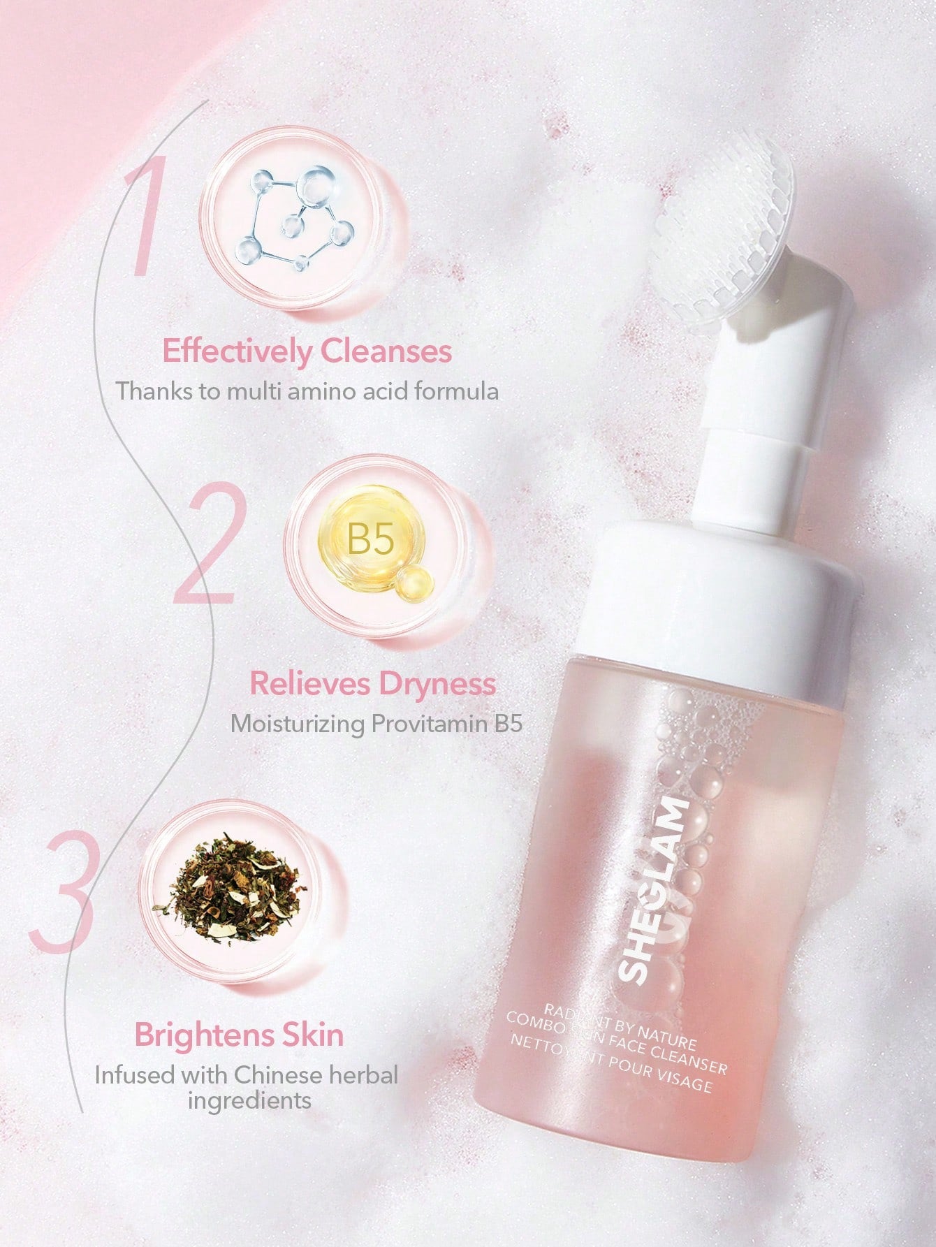 Sheglam skin bundle ( primer + facewash + makeup fixer )