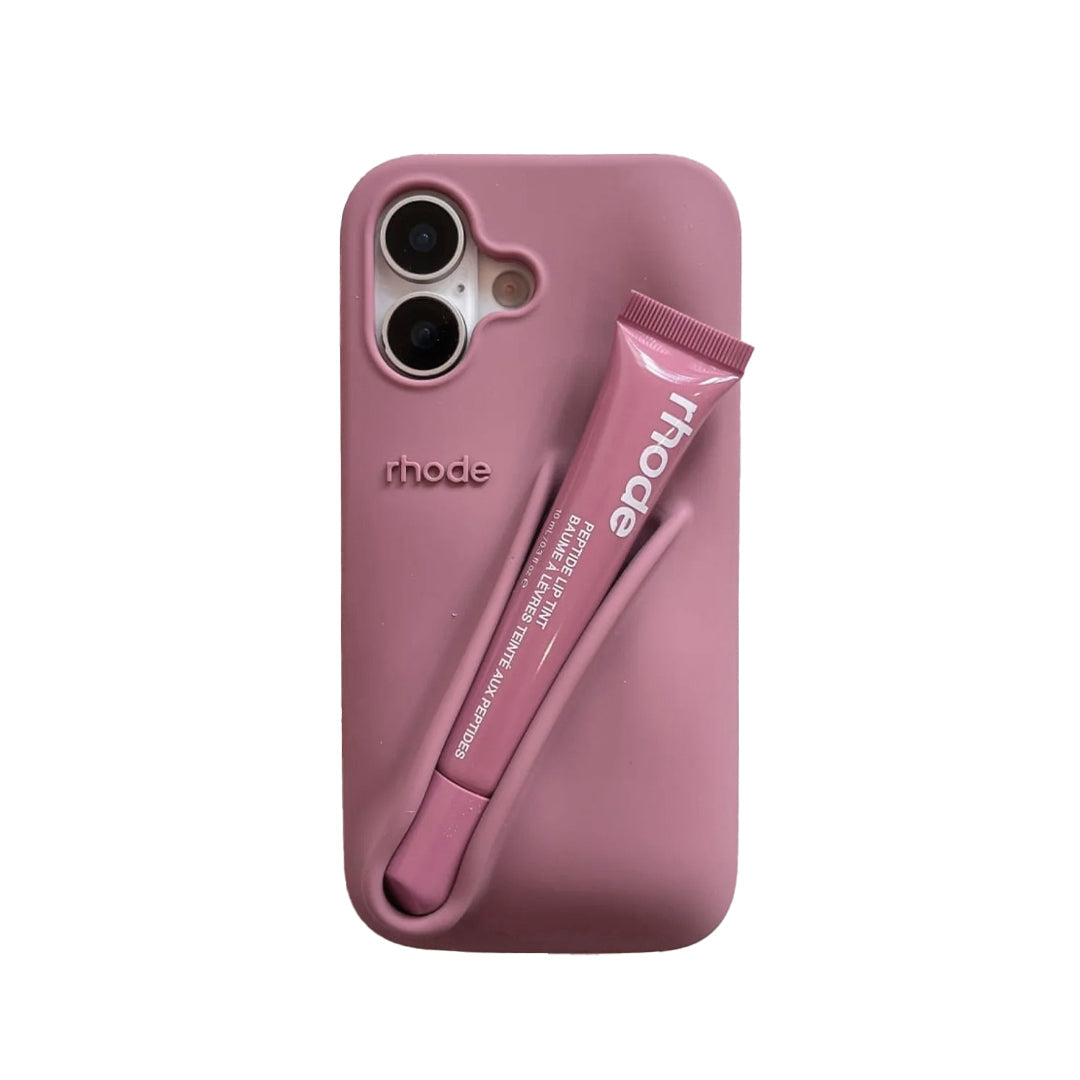 Rhode lip gloss + IPH 17 Case Rose Cosmetics