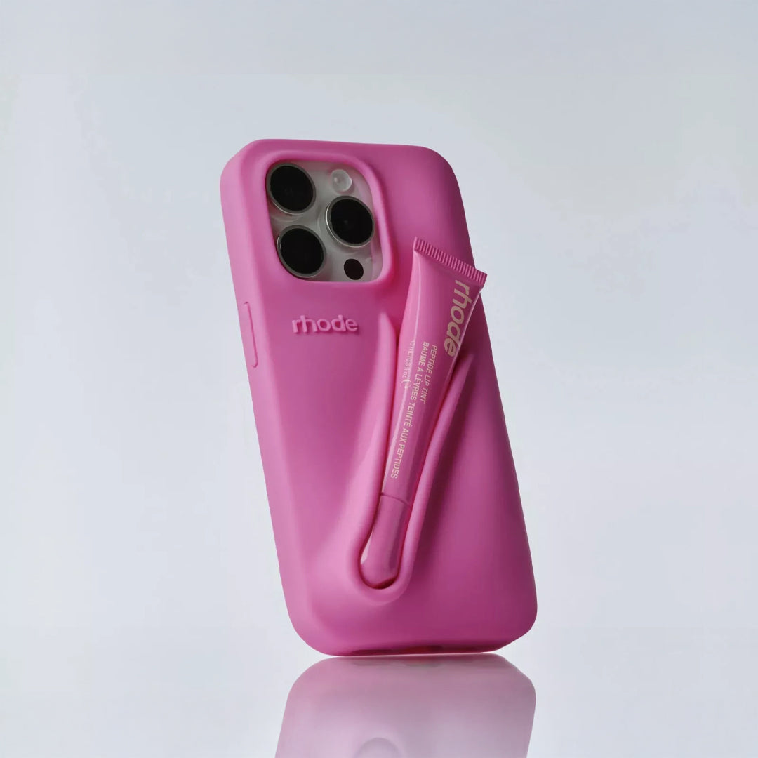Rhode lip gloss + IPH 12 PRO Case Rose Cosmetics