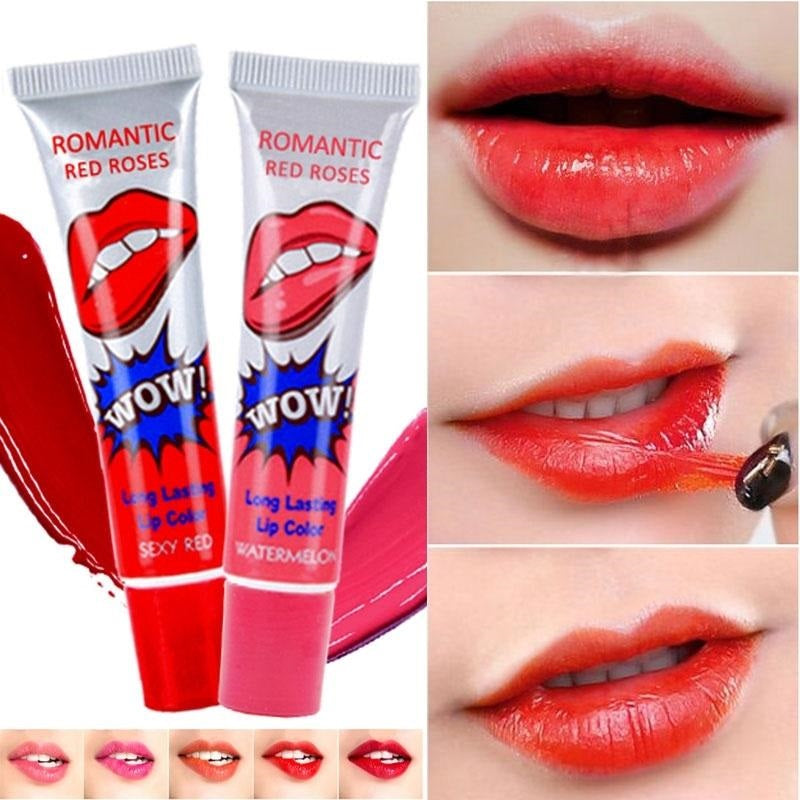 4 Colors Peel Off Liquid Lipstick Tattoo Waterproof Long Lasting